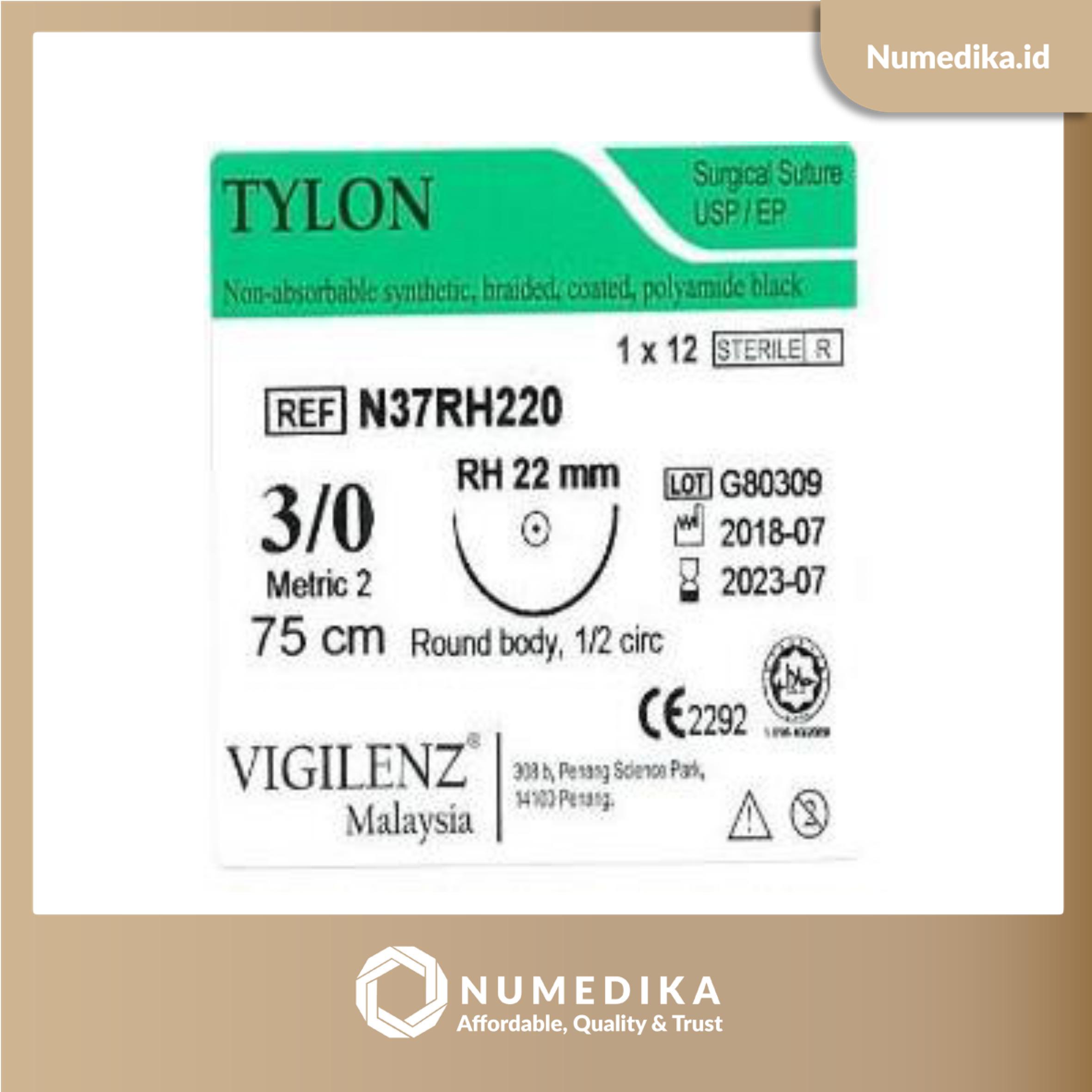 Surgical Suture Benang Medis Vigilenz Tipe TYLON 